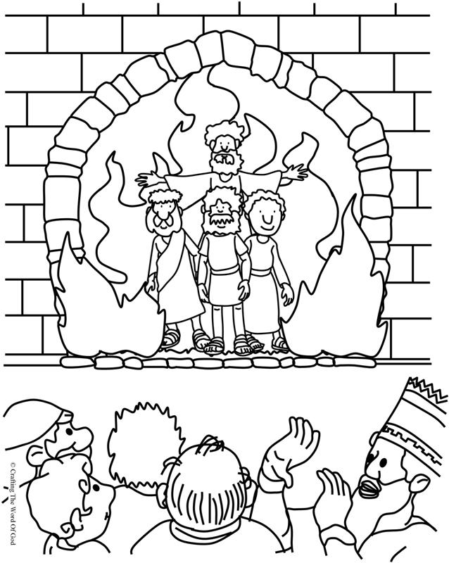 638x800 The Fiery Furnace Coloring Page Crafting The Word Of God