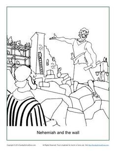 236x305 Nehemiah Wall Coloring Page Sunday School Make Takes