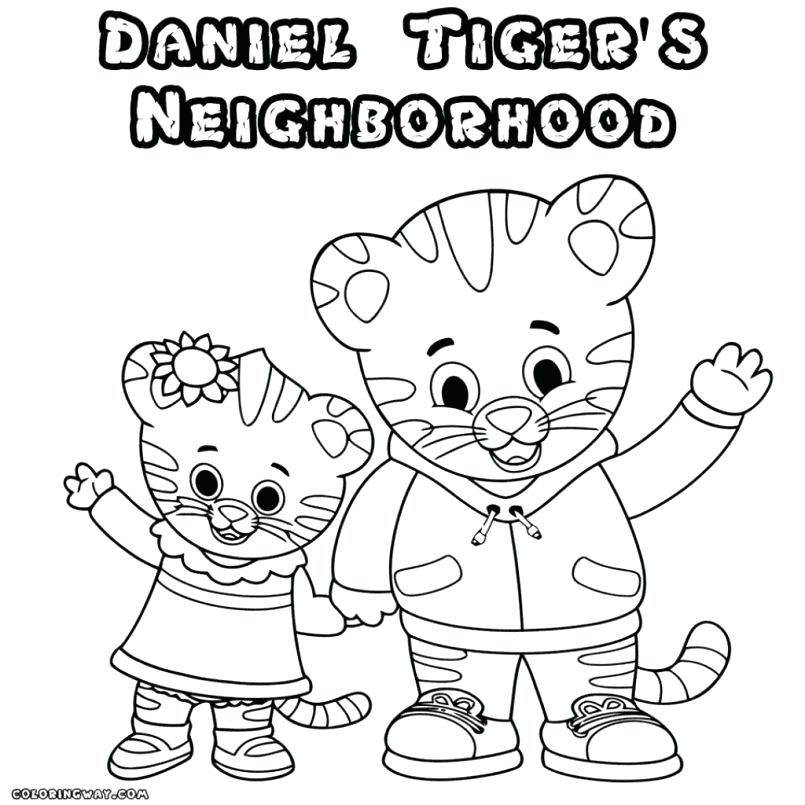 805x805 Daniel Tiger Coloring Page Tiger Cartoon Coloring Pages Collection