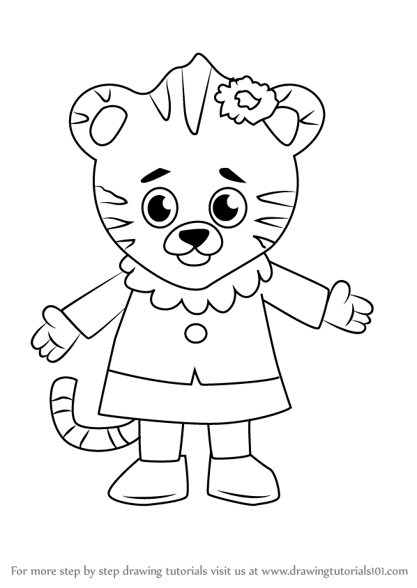 598x844 Outstanding Daniel Tiger Coloring Pages Learn How To Draw Margaret