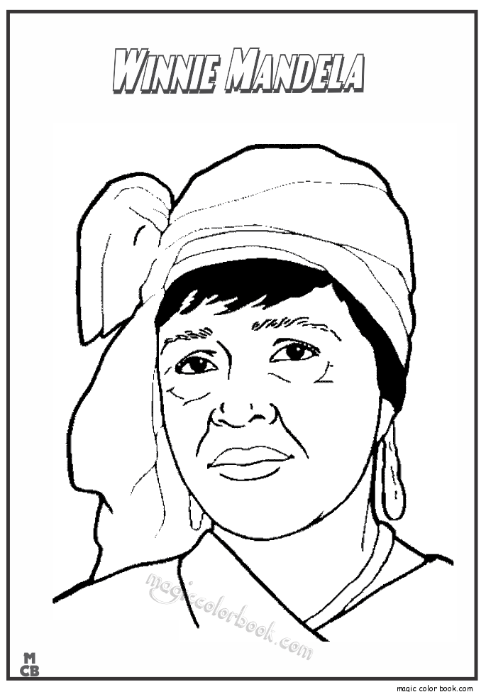 685x975 Famous People Coloring Pages Winnie Mandela