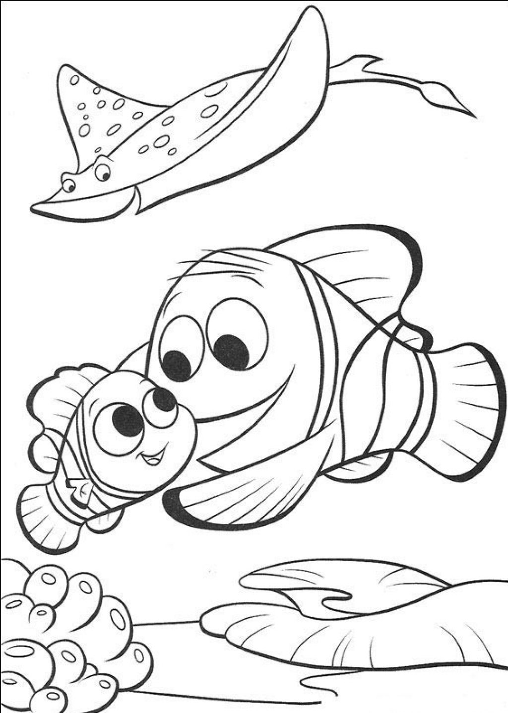 1024x1437 Cartoon Fish Nemo Coloring Pages