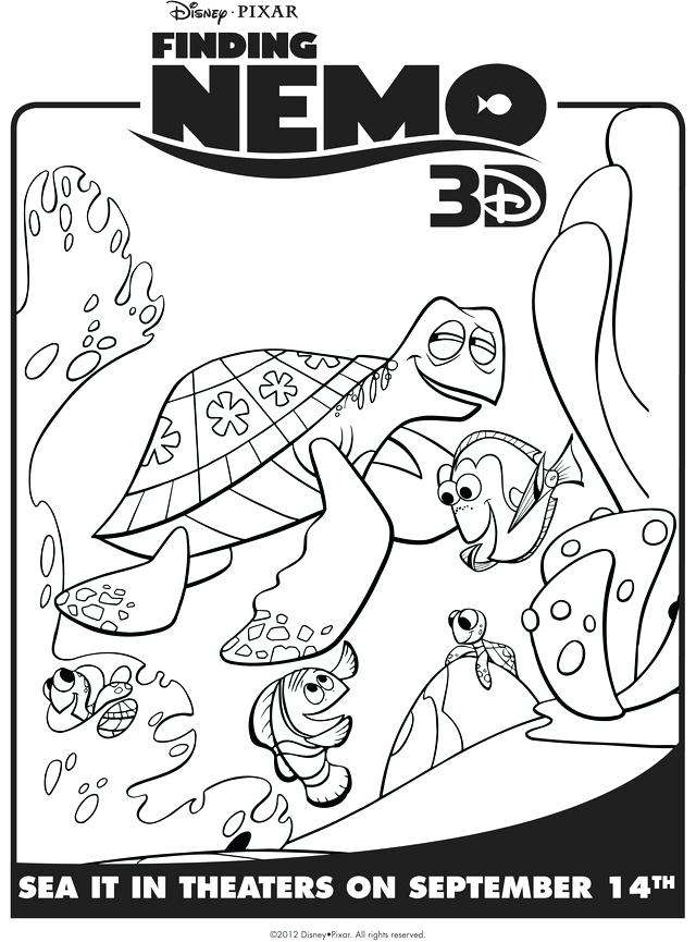 640x865 Nemo Printable Coloring Pages