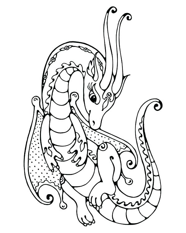 600x750 Dragon Art Coloring Pages Coloring Pages Of Dragons Scary Dragon