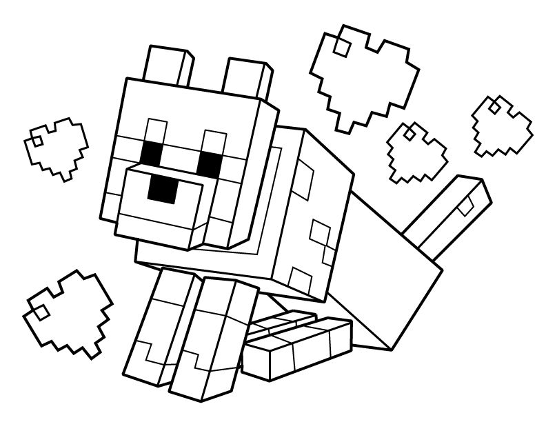 792x612 Minecraft Animal Coloring Pages