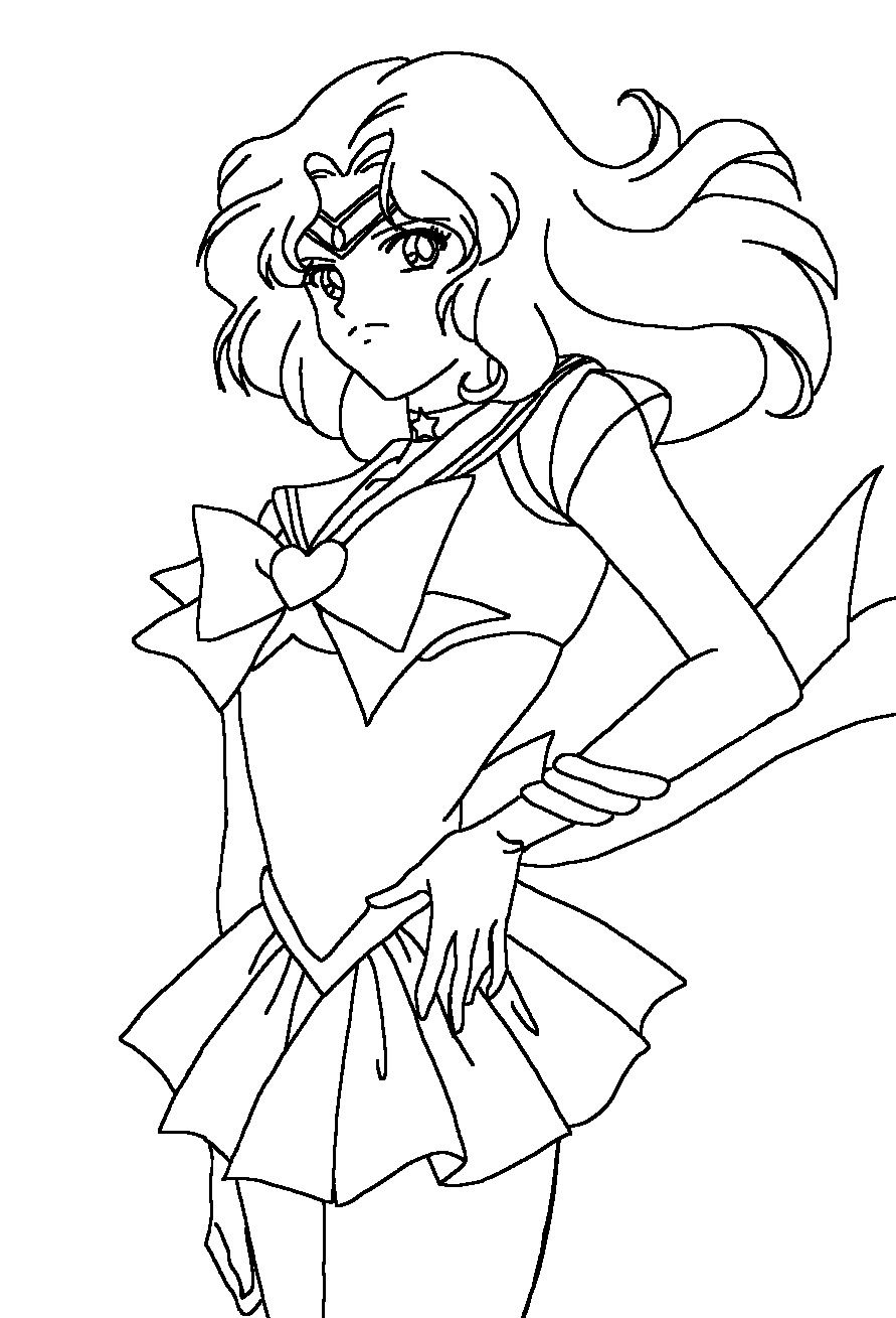 891x1309 Sailor Neptune Angry Moon Coloring Pages Arresting Page
