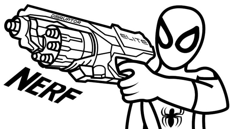 Nerf Gun Coloring Pages at GetDrawings | Free download