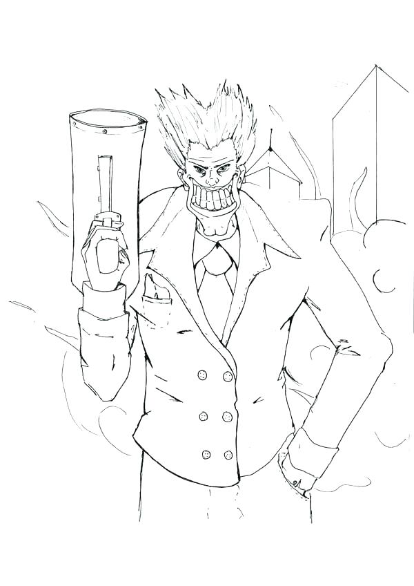 600x848 Nerf Gun Coloring Pages Gun Coloring Pages Joker With Big Smile