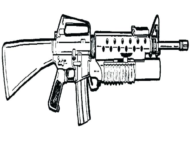 667x500 Nerf Gun Coloring Pages