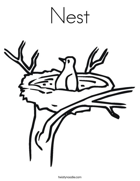 468x605 Nest Coloring Page