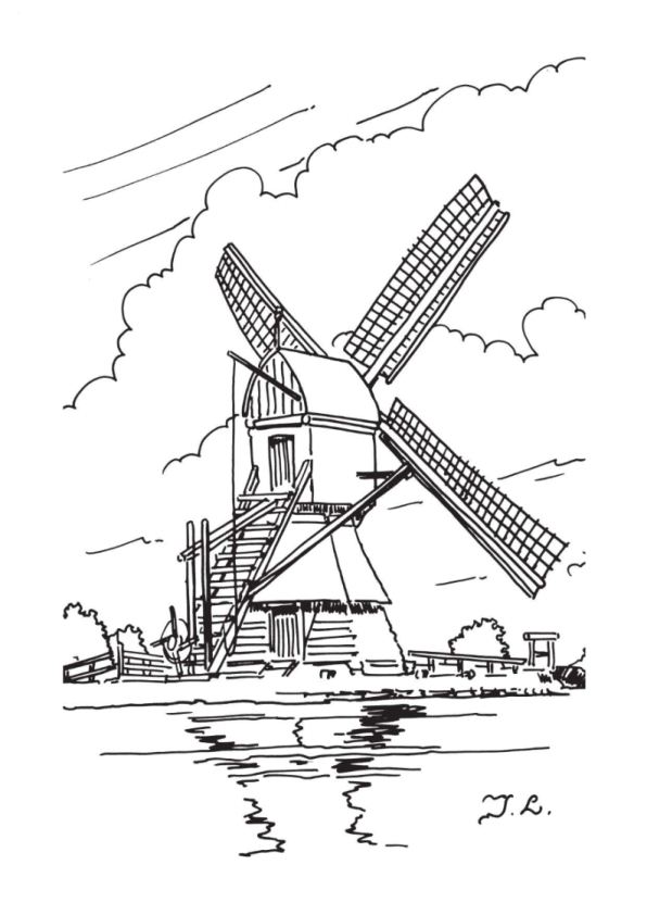596x842 Kids N Coloring Pages Of Windmills