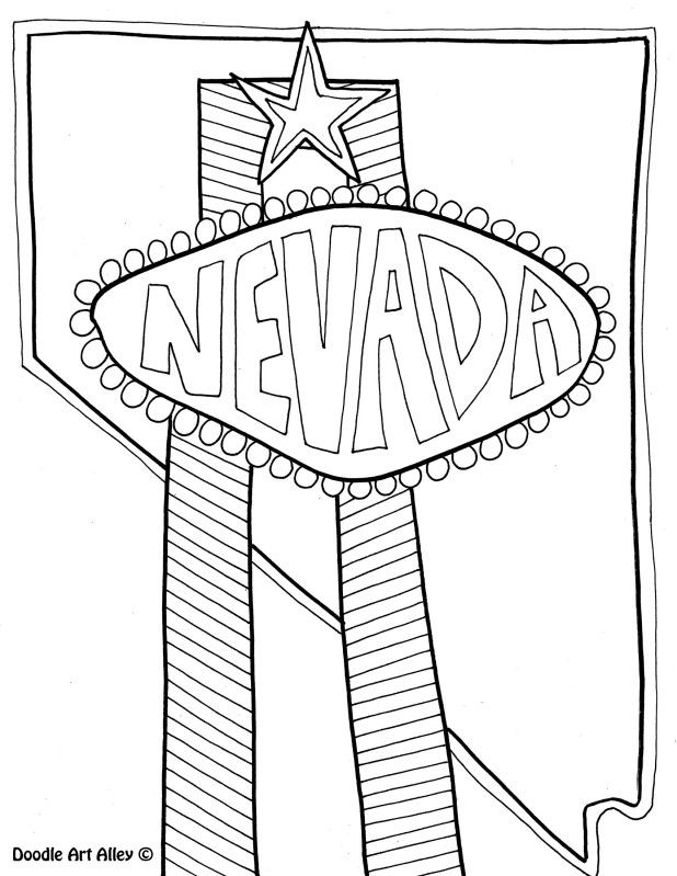 618x799 Nevada Coloring Page