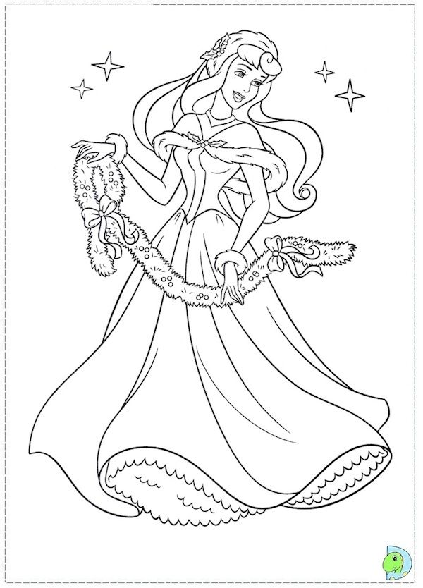 600x834 Cinderella Coloring Pages For Christmas