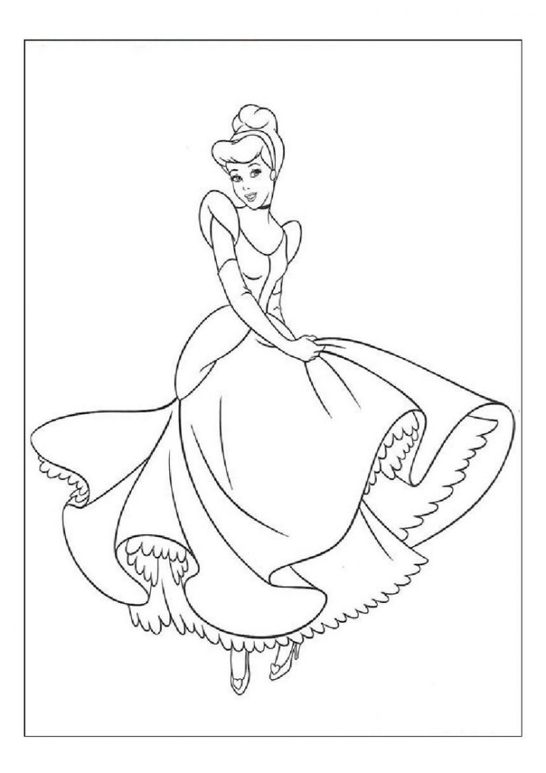 768x1087 Cinderella Coloring Pages Free To Print New Color Page