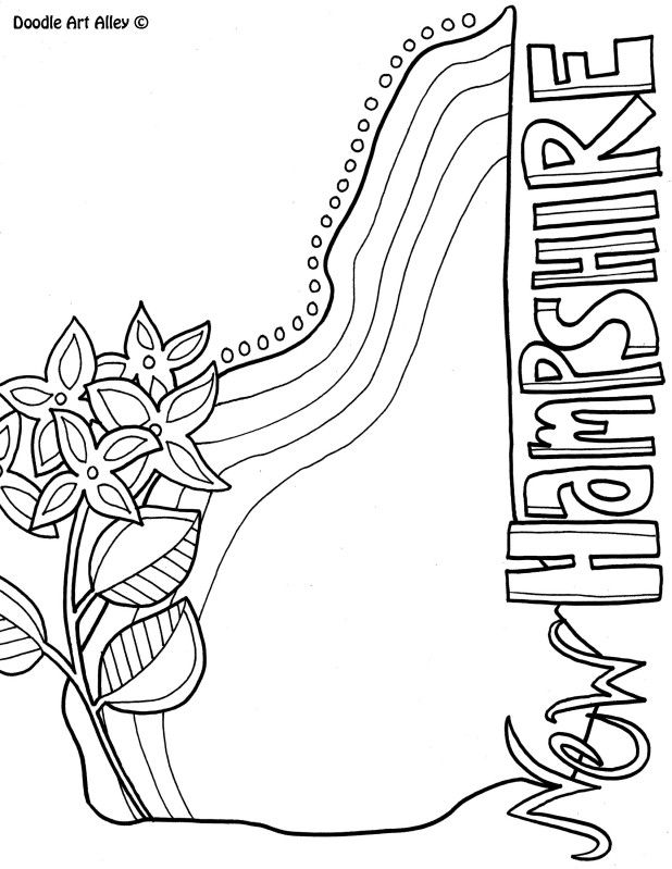 618x799 New Hampshire Coloring Page