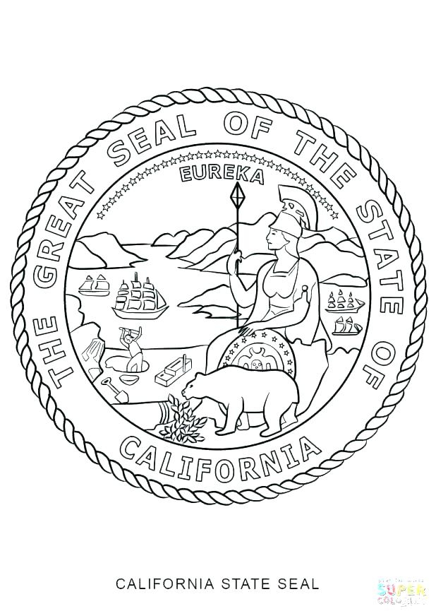 618x872 New Jersey State Seal Coloring Page