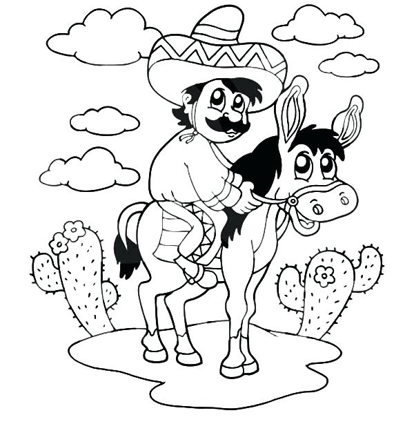 600x627 Man Sitting On A Donkey Coloring Pages Color Free Coloring New