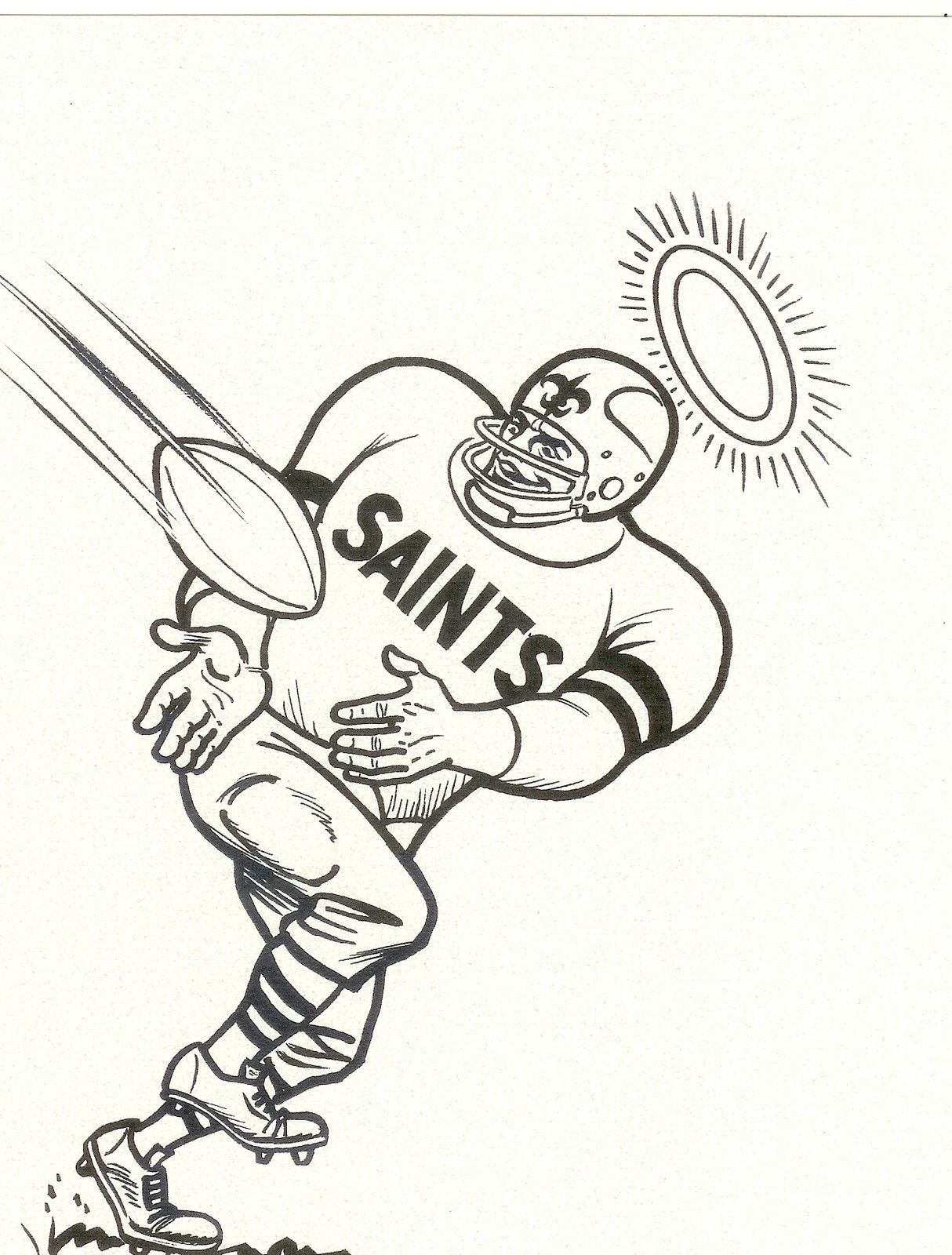 1214x1600 New Orleans Saints Coloring