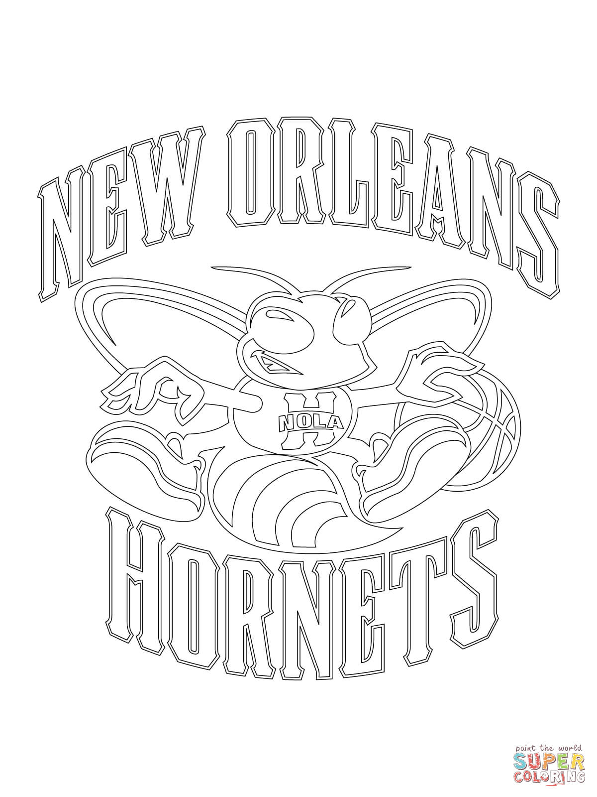 1200x1600 New Orleans Hornets Coloring Pages