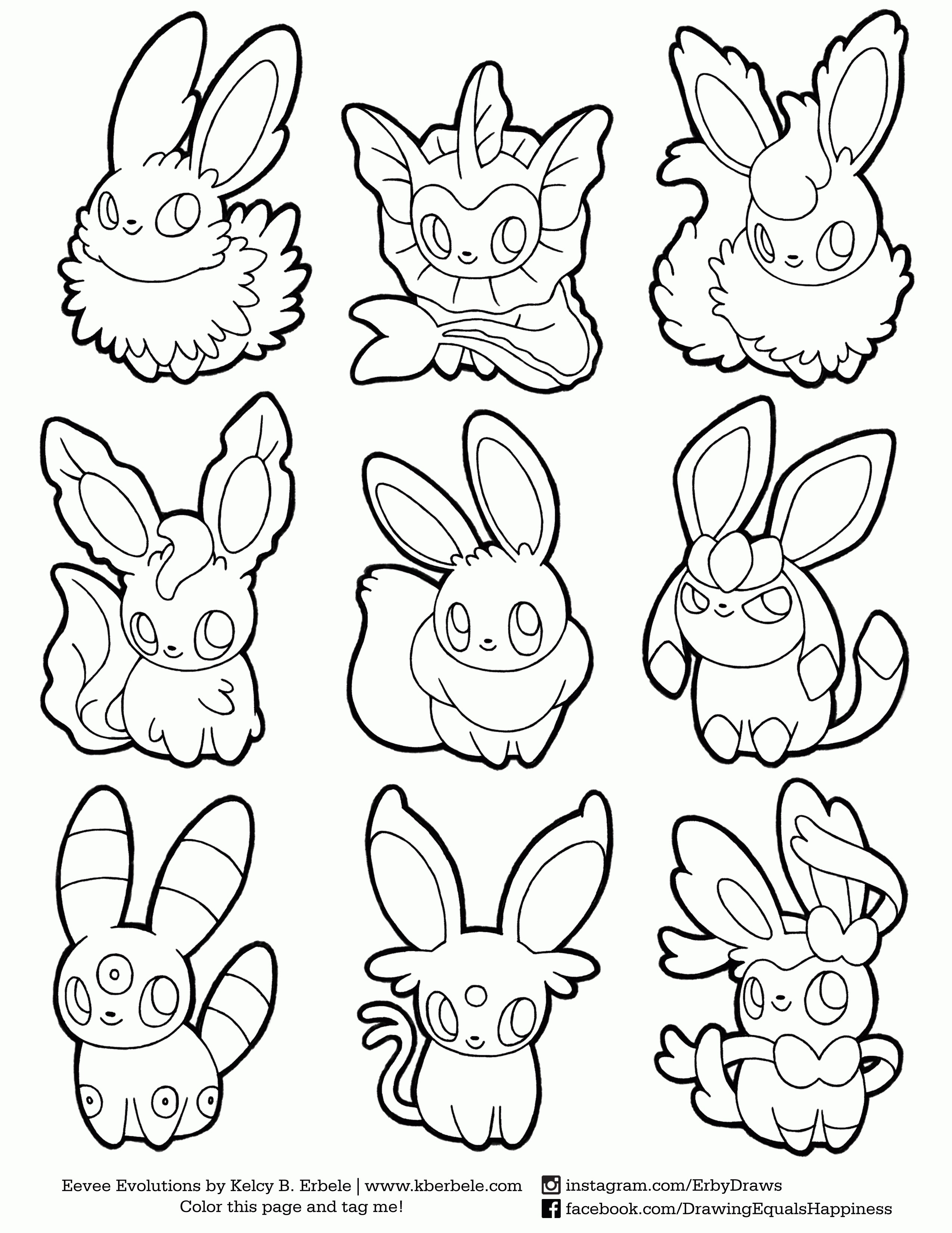 2550x3300 Print Pokemon Coloring Pages Eevee Evolutions Names The Color