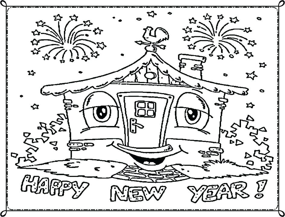 945x720 Happy New Years Coloring Pages Cute Coloring Sheets For New Year