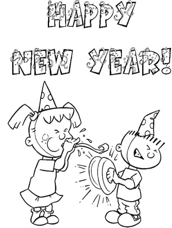 550x727 Happy New Year Coloring Pages Happy Greeting Images