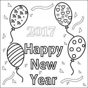 300x300 Happy New Year Coloring Pages For Preschoolers Special