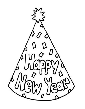 350x450 Free Happy New Year Colouring Pages For Kids