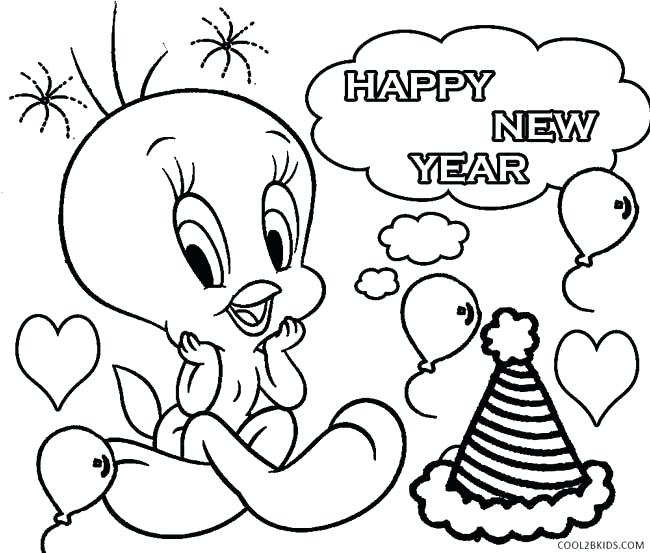 650x553 New Years Printable Coloring Pages Printable New Years Coloring