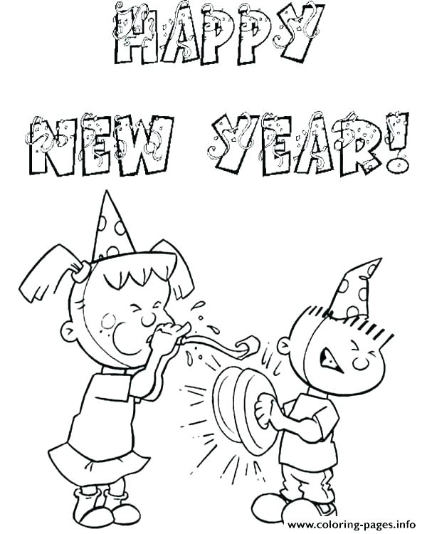 600x750 Happy New Year Coloring Pages Happy New Year Coloring Pages