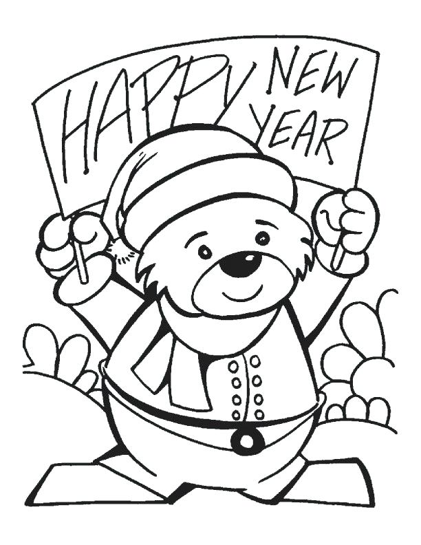612x792 Happy New Year Coloring Pages To Print Professional
