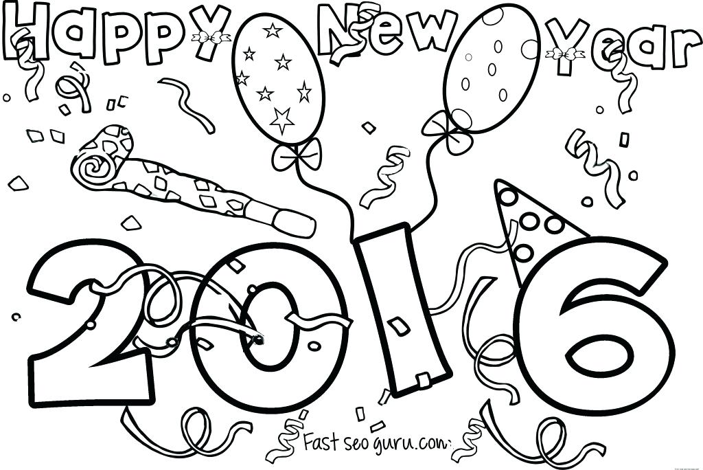 1024x684 Happy New Year Hat Coloring Pages Icontent