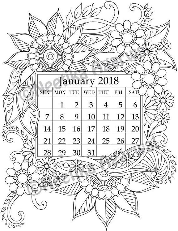 570x738 January Coloring Page