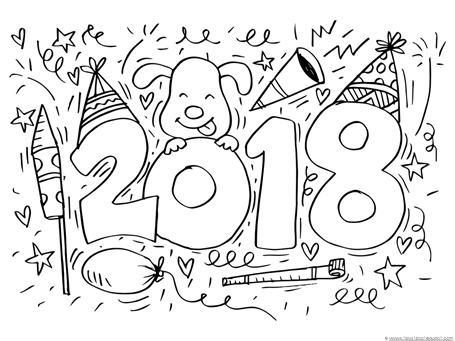 455x341 New Year Coloring