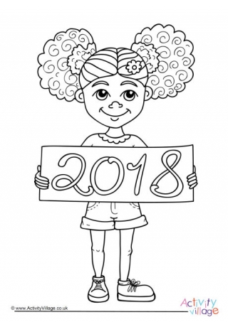 320x453 New Year Colouring Pages
