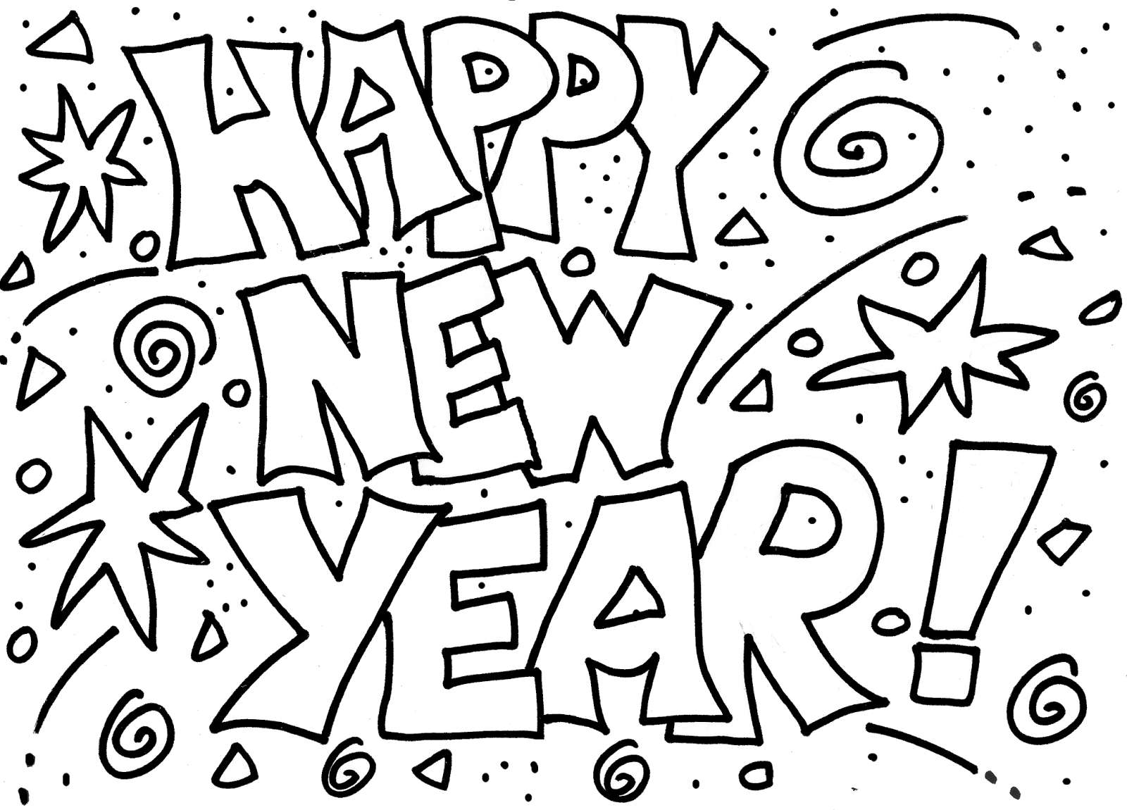1600x1150 Superior New Year Coloring Pages Free Printabl