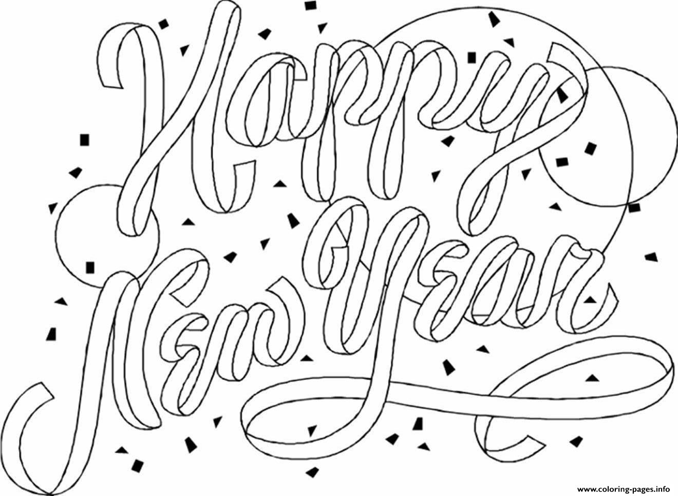 1320x967 Happy New Year Printable Coloring Page Coloring Pages Printable