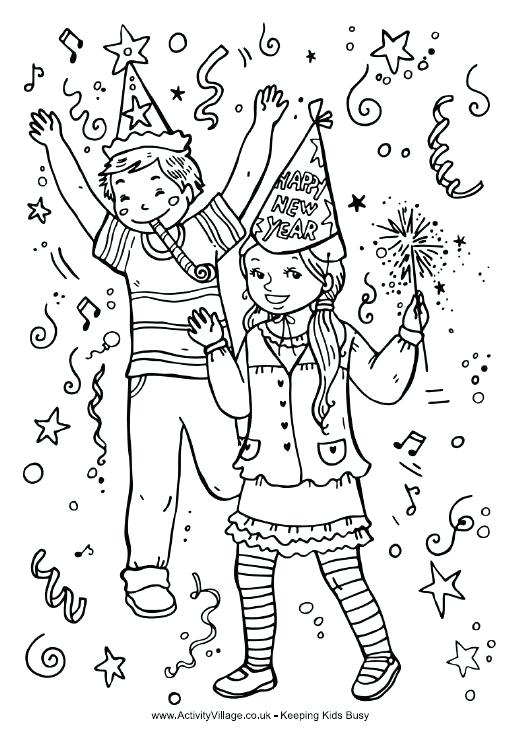 520x737 New Years Coloring Pages With Coloring Sheets For Year Coloring