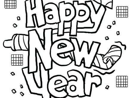 440x330 Beautiful New Years Coloring Pages For Kids And Year Printable