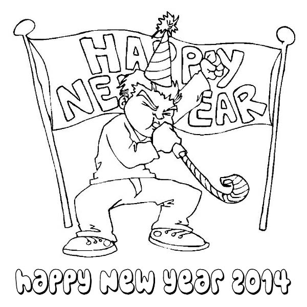 New Years Eve Coloring Pages Printable at GetDrawings | Free download