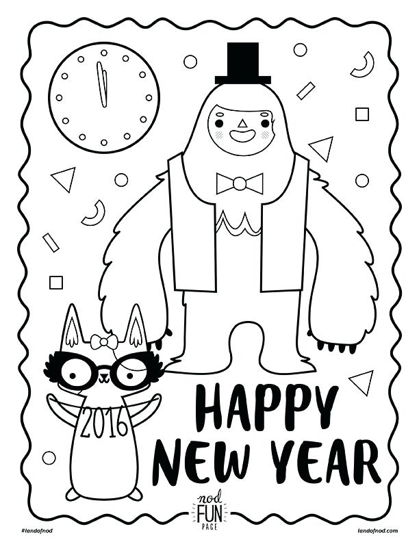 612x792 New Years Coloring Pages Happy New Year Coloring Pages New Years