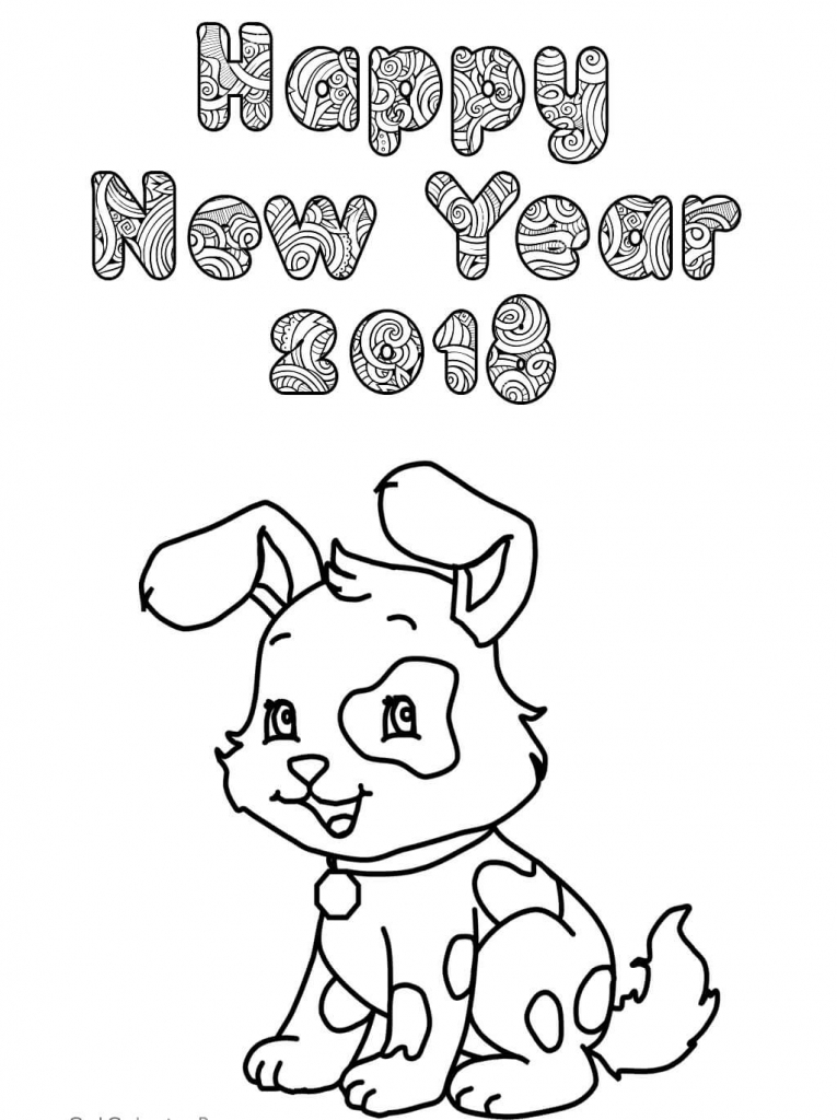 765x1024 Printable New Year Coloring Pages