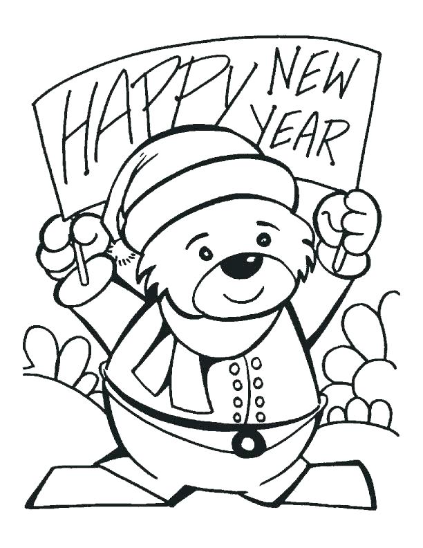 612x792 Happy New Year Coloring Pictures New Years Pictures To Color New