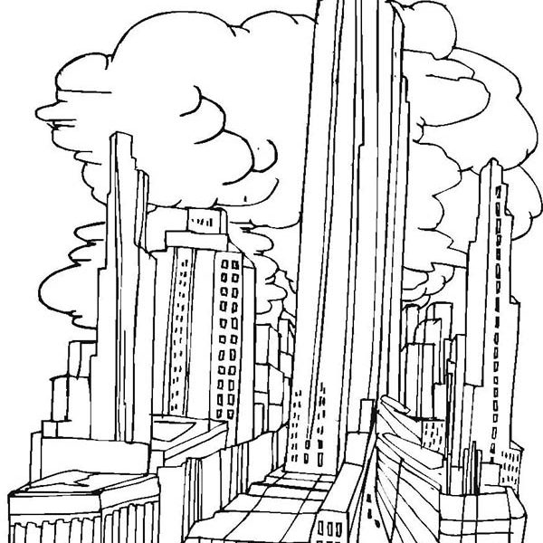600x600 New York Coloring Pages Coloring Page