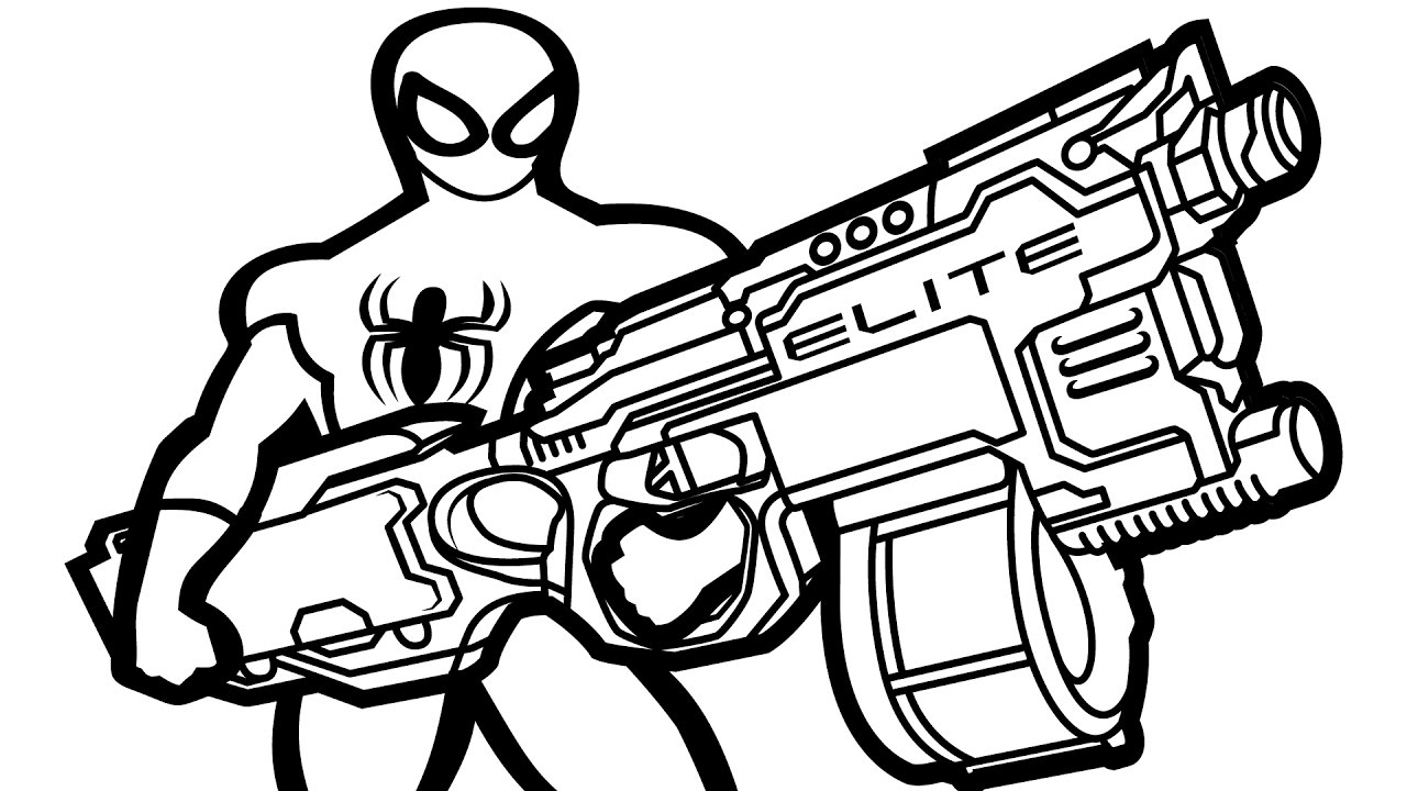 1280x720 Modest Gun Colouring Pages Nerf Coloring Newyo