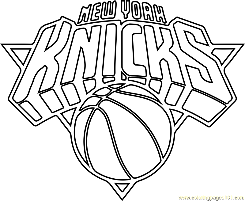 800x656 New York Knicks Coloring Page