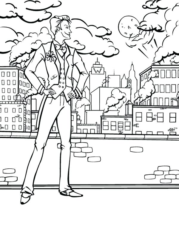 600x767 City Coloring Page Joker Watching City Coloring Page City Bus