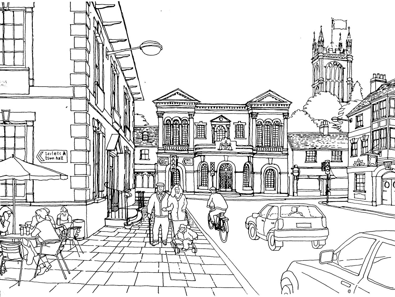 1500x1127 City Coloring Pages Educational Coloring Pages