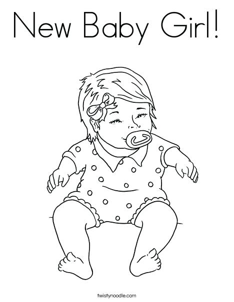 468x605 Newborn Baby Coloring Pages Baby Girl Coloring Page Newborn Baby