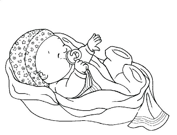 600x458 New Baby Coloring Pages Baby Coloring Pages Good Page On With New
